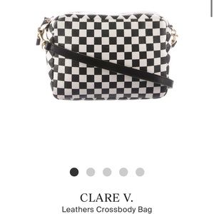 Clare V. Midi Sac Black & Cream Checkers